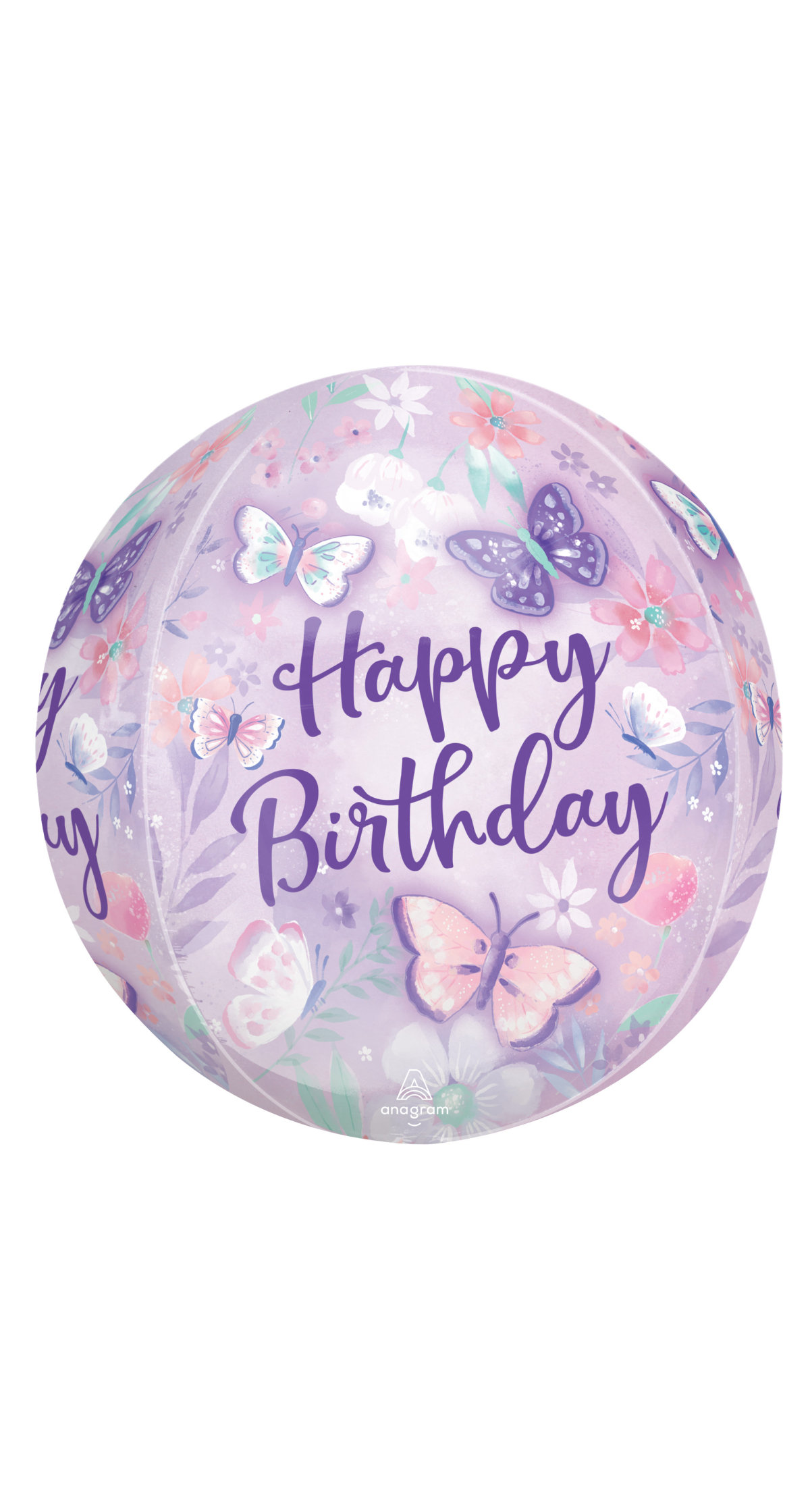 Flutters Happy Birthday Orbz Foil Balloon - 38 x 40cm