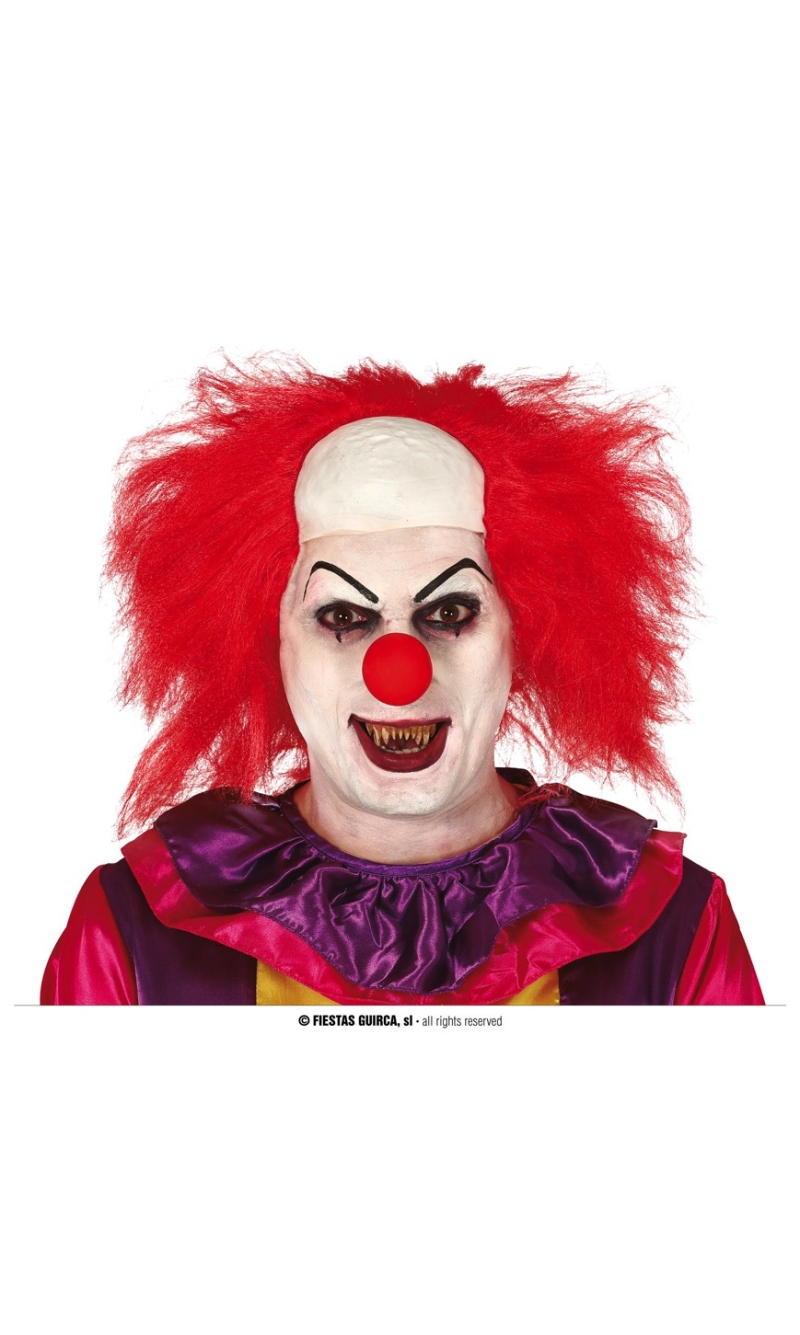 Red Bald Clown Wig - Adult One Size