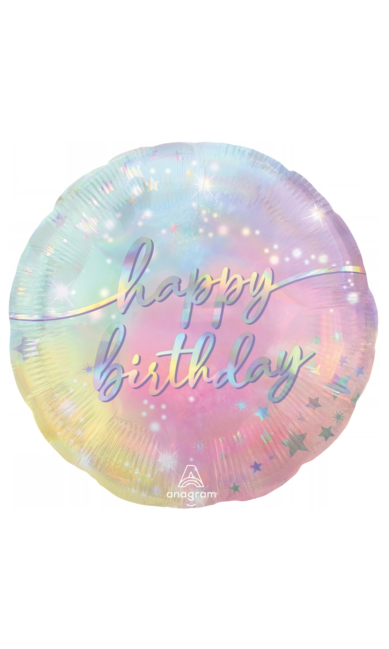Luminous Birthday Standard Circle Foil Balloon 17" (42cm)