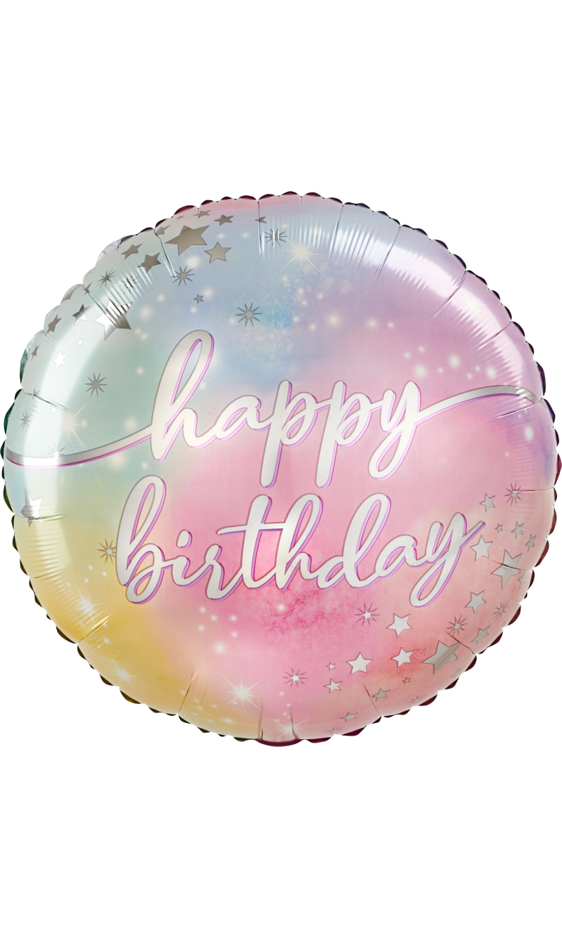 Luminous Birthday Jumbo Circle Foil Balloon - 71 x 71cm