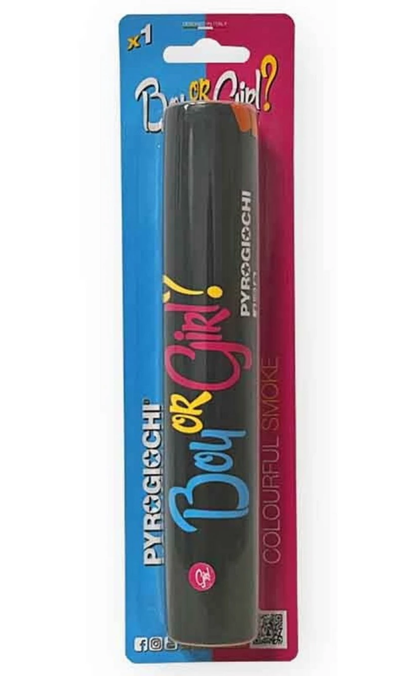 Coloured Smoke Bomb Flare Boy Or Girl - Pink
