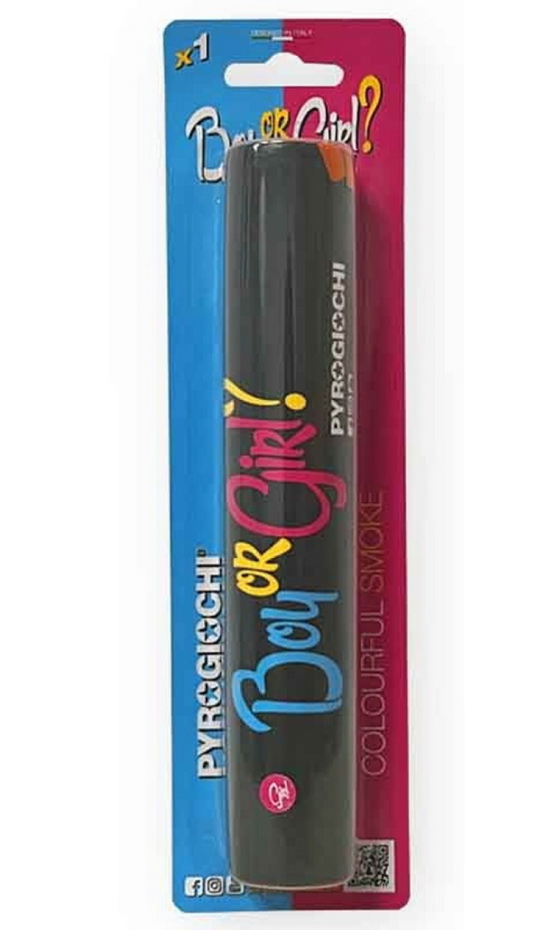 Coloured Smoke Bomb Flare Boy Or Girl - Pink