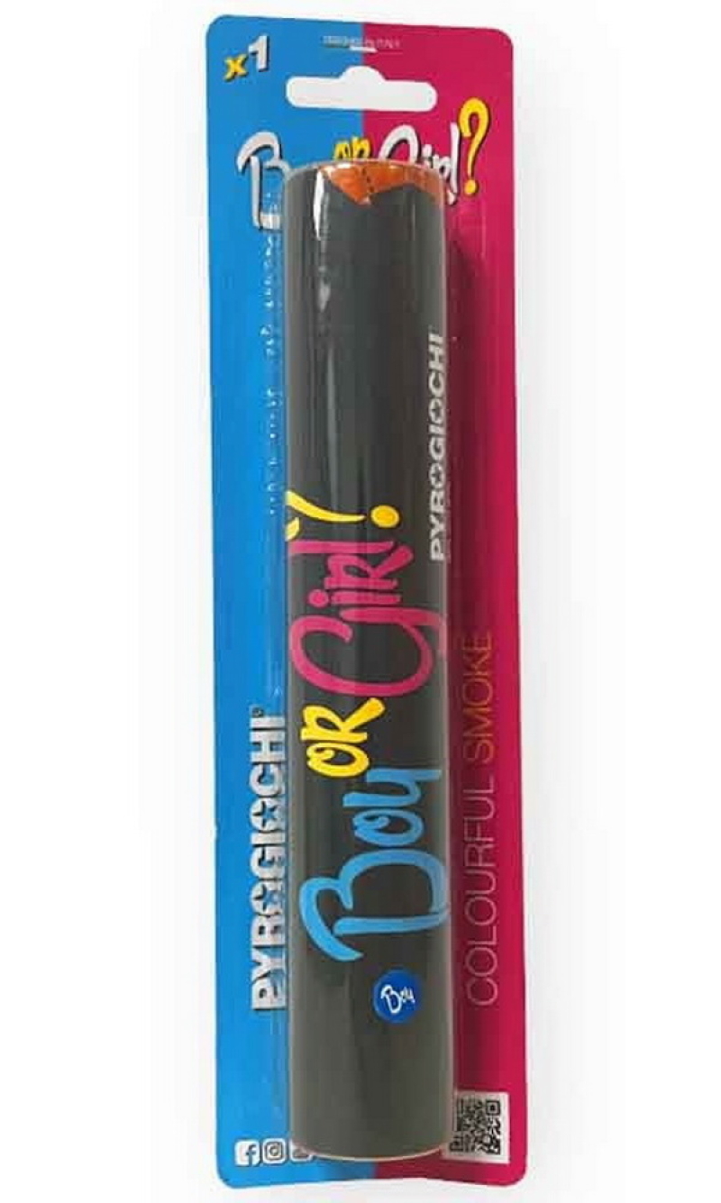 Coloured Smoke Bomb Flare Boy Or Girl - Blue
