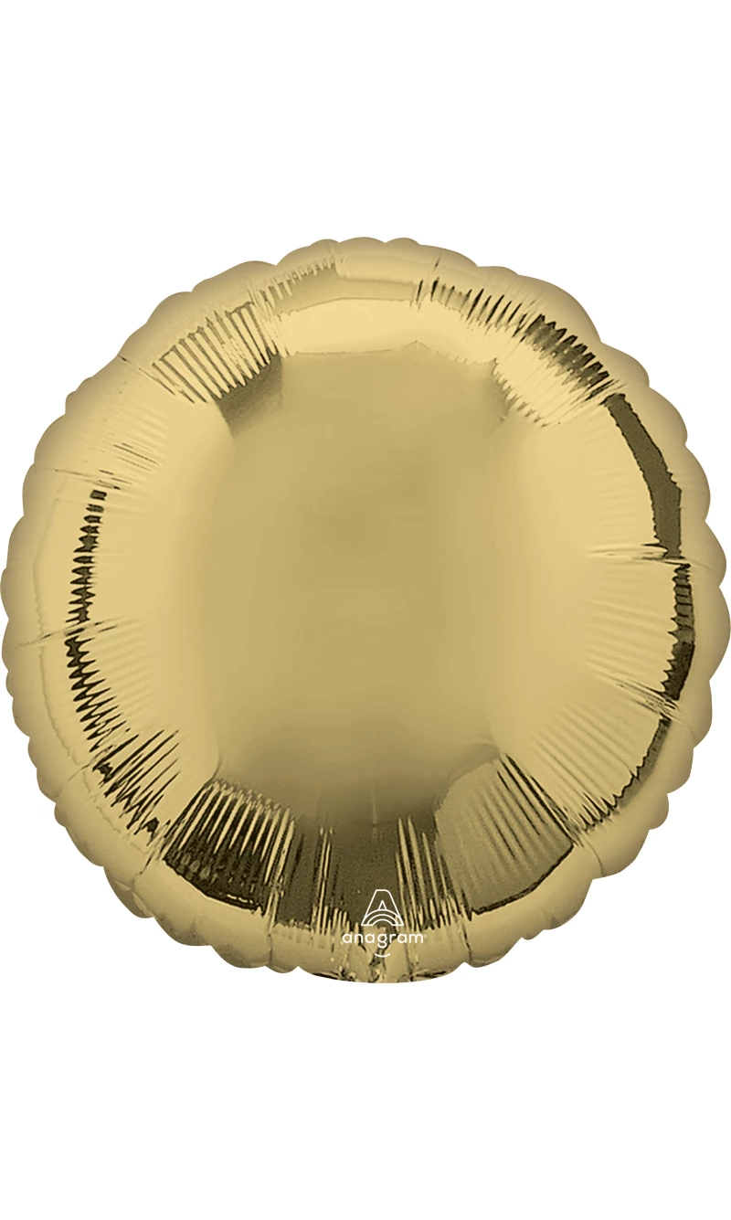 White Gold Circle Standard Circle Foil Balloon 17" (42cm)