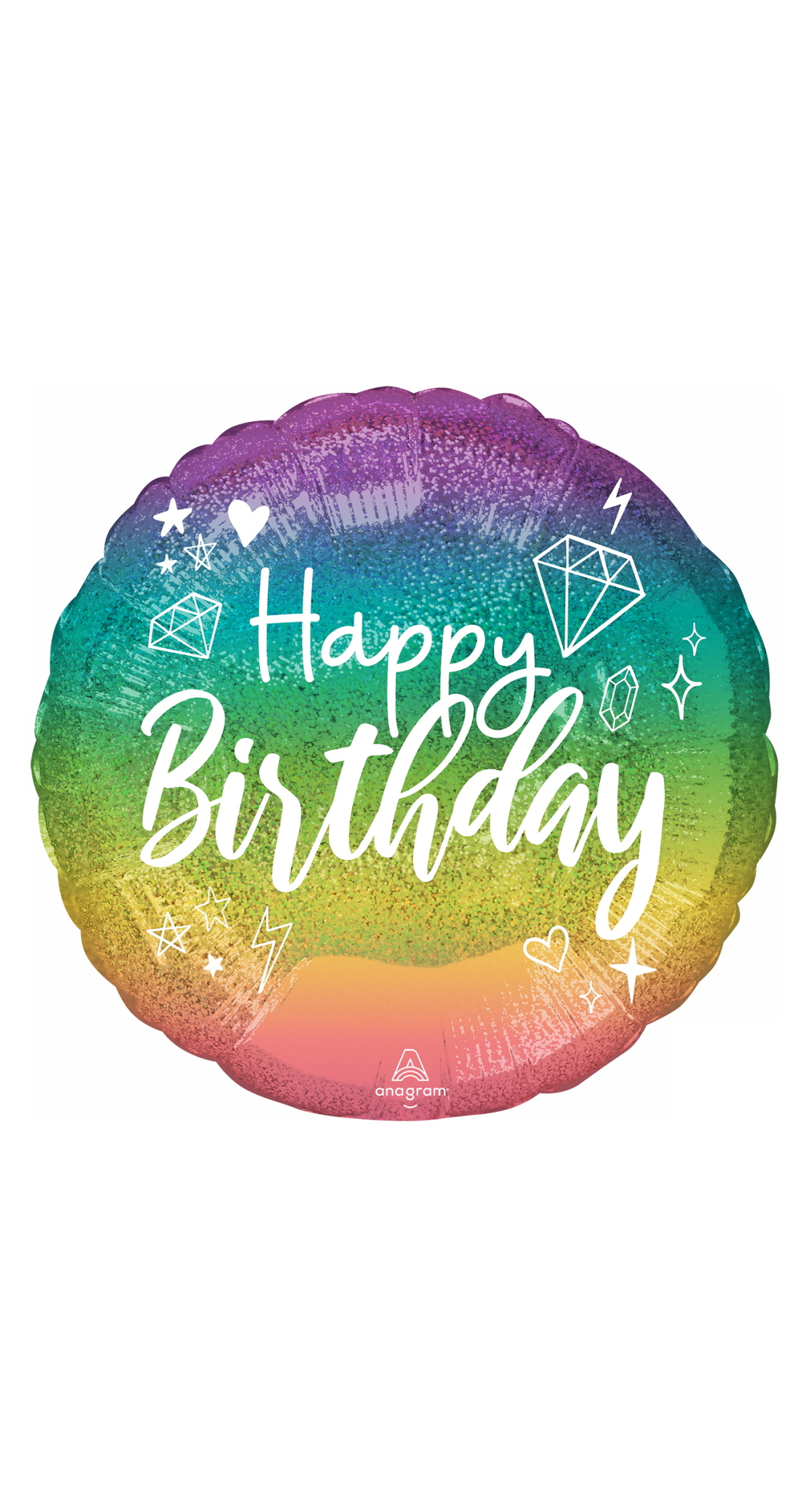 Sparkle Birthday Standard Circle Foil Balloon 17" (42cm)
