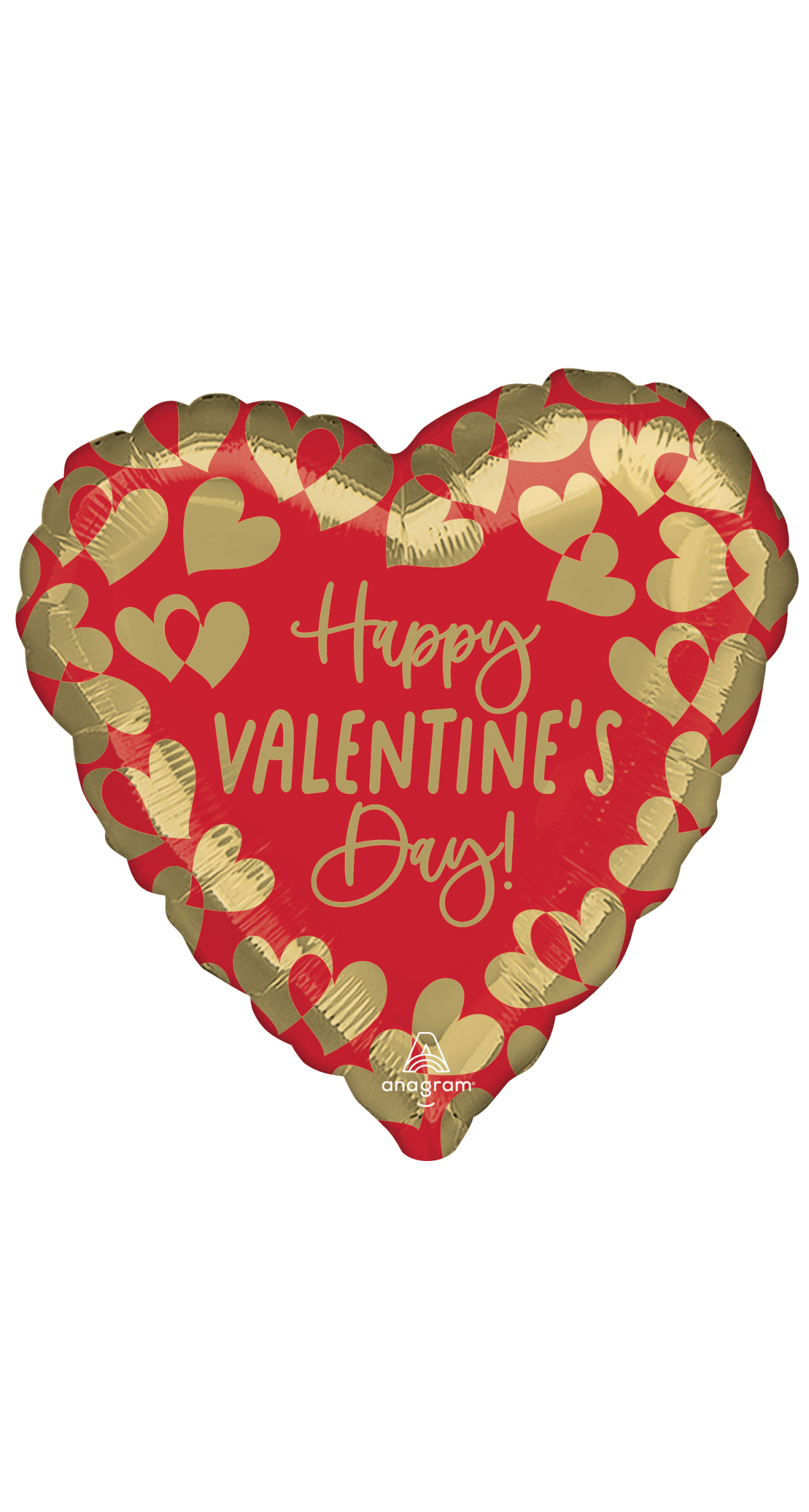 Jumbo Golden Happy Valentine's Day Foil Balloon - 71cm x 71cm