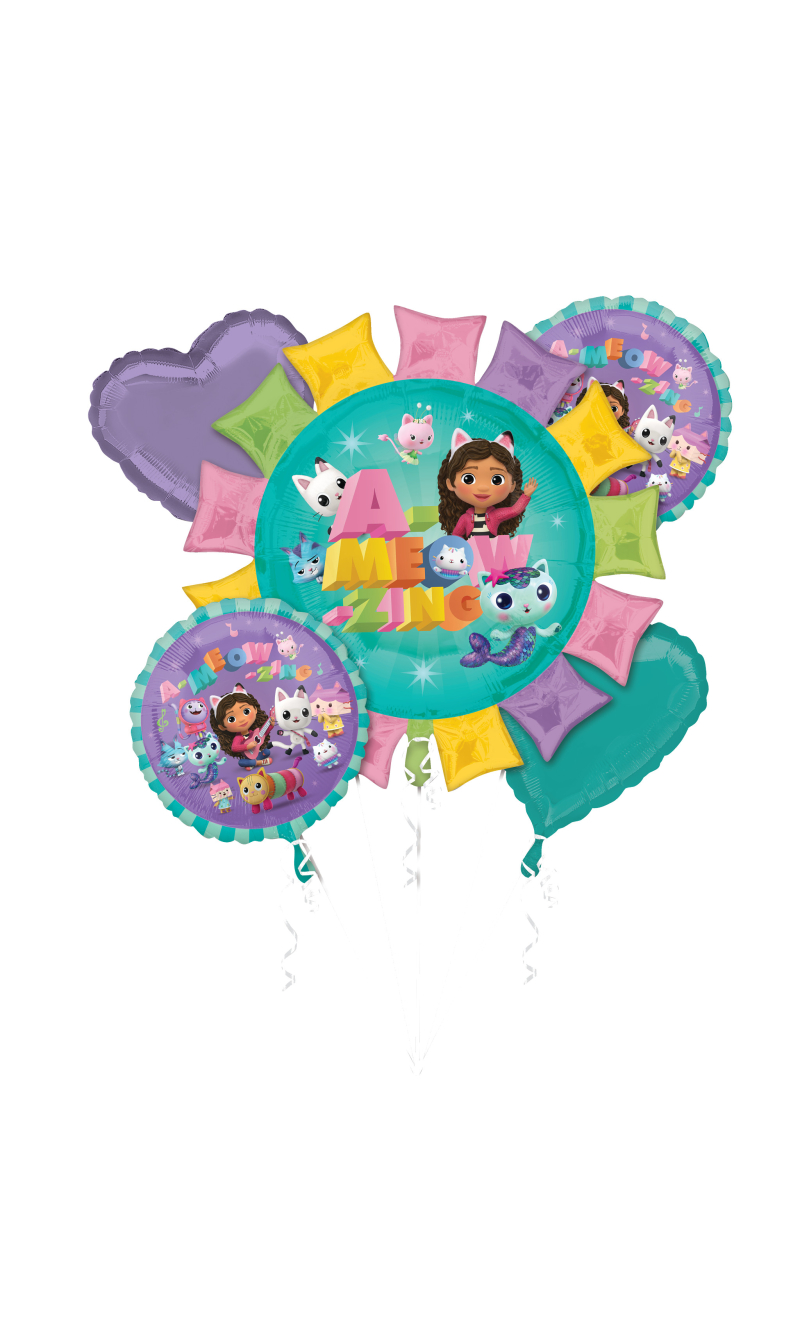 Gabby's Dollhouse Bouquet Foil Balloon - 5pk