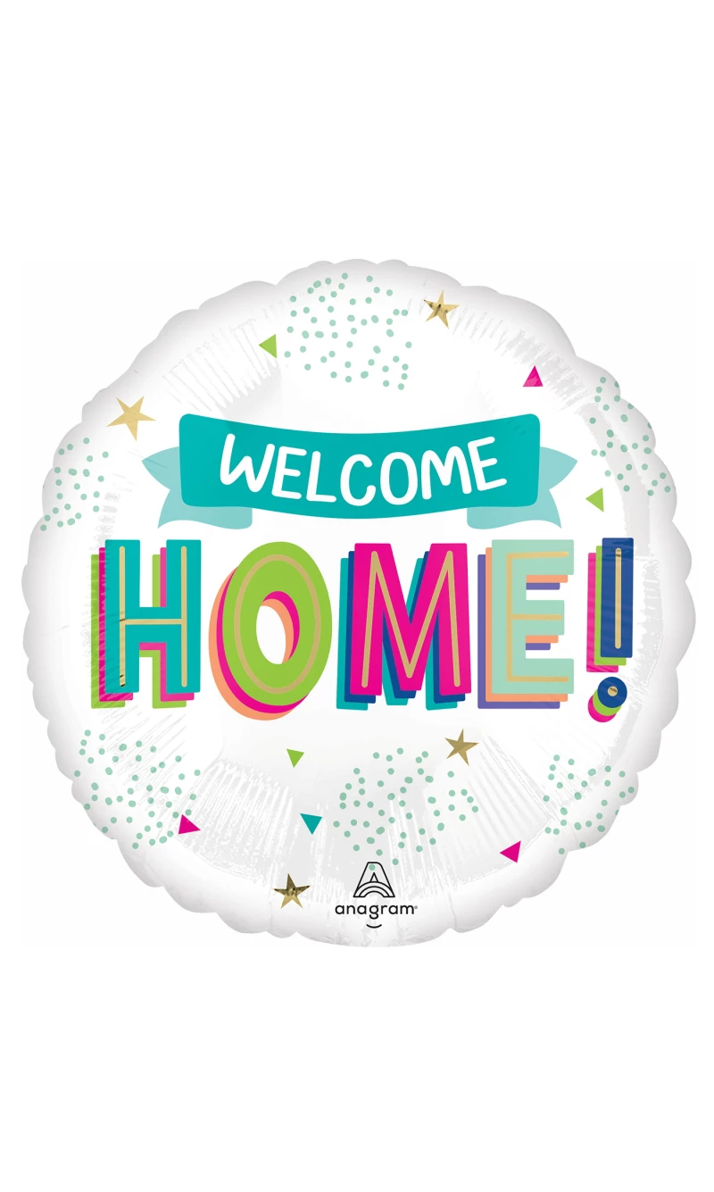 Welcome Home Standard Circle Foil Balloon 17" (42cm)