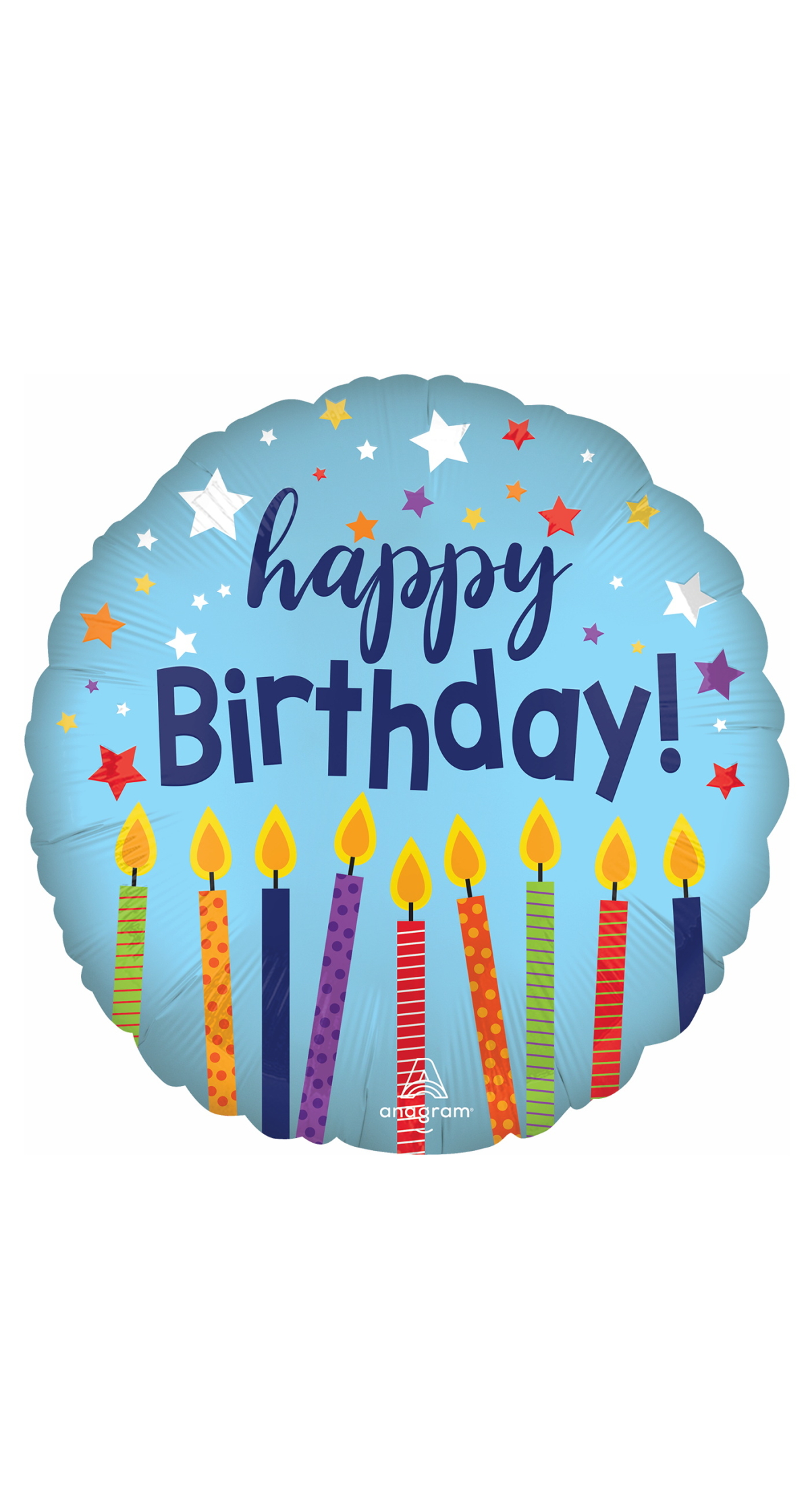 Satin Happy Birthday Celebrate Standard Circle Foil Balloon 17" (42cm)