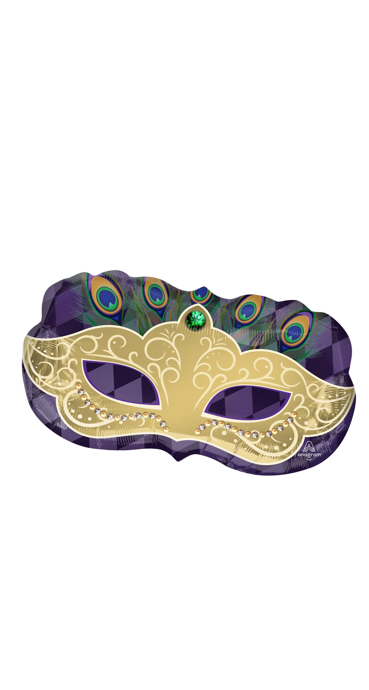 Mardi Gras Mask SuperShape Foil Balloon P35 - 76 x 40cm