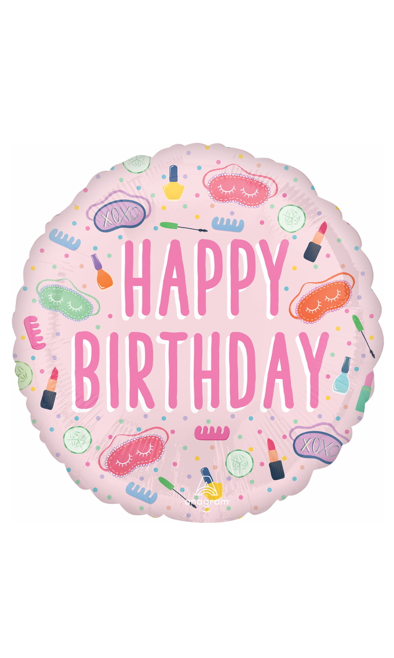 Spa Party Standard Circle Foil Balloon 17" (42cm)