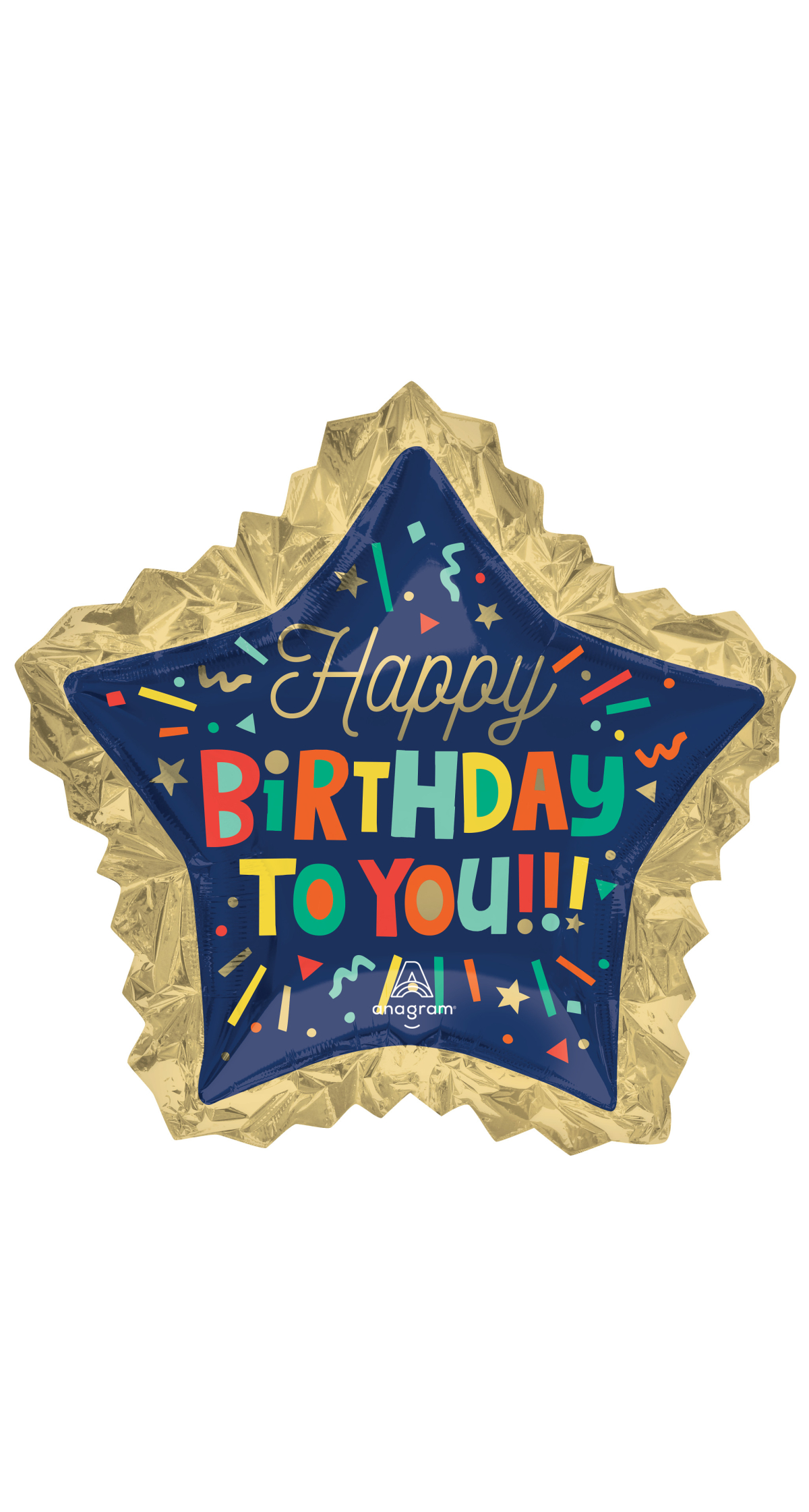 Bright Birthday Blocks SuperShape Foil Balloon - 86 x 81cm