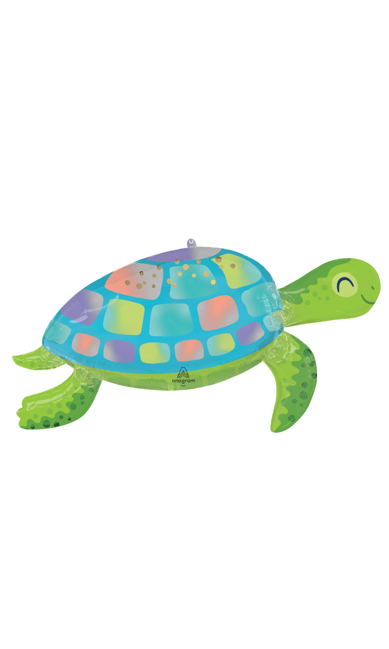 Under The Sea Turtle SuperShape Foil Balloon - 96 x 45cm