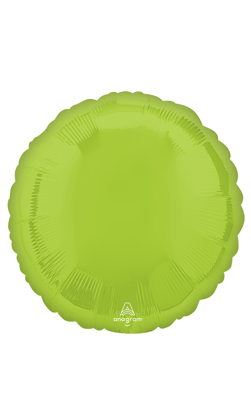 Vibrant Green Standard Circle Foil Balloon 17" (42cm)