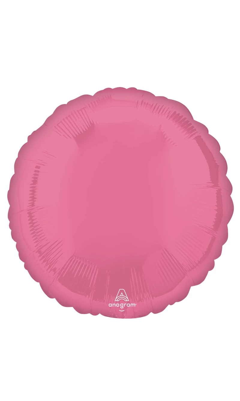 Vibrant Pink Standard Circle Foil Balloon 17" (42cm)
