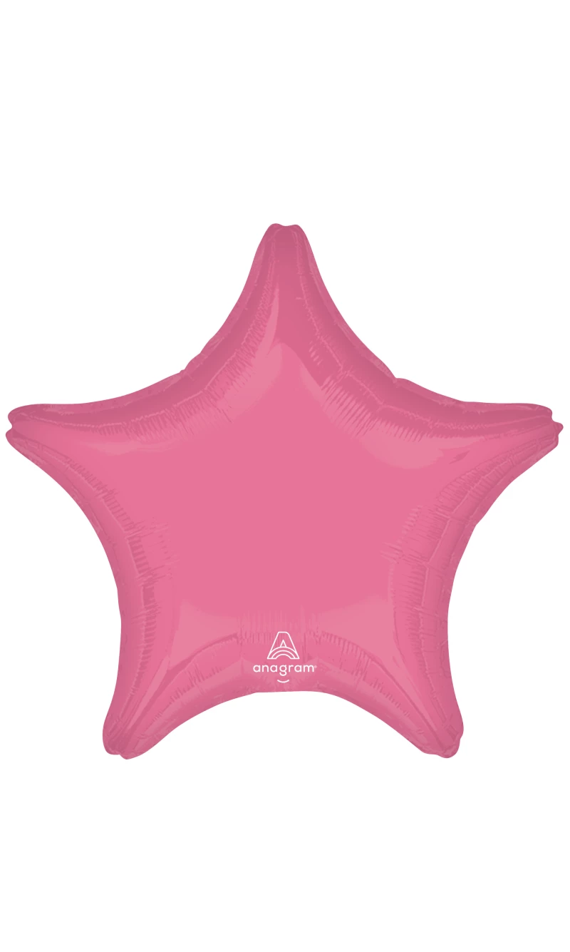 Vibrant Pink Standard Star Foil Balloon 17" (42cm)