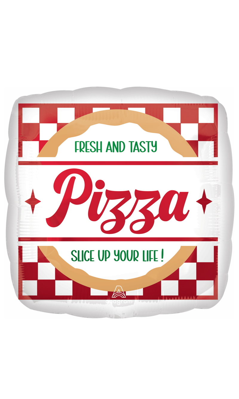 Pizza Party Standard Circle Foil Balloon 17" (42cm)