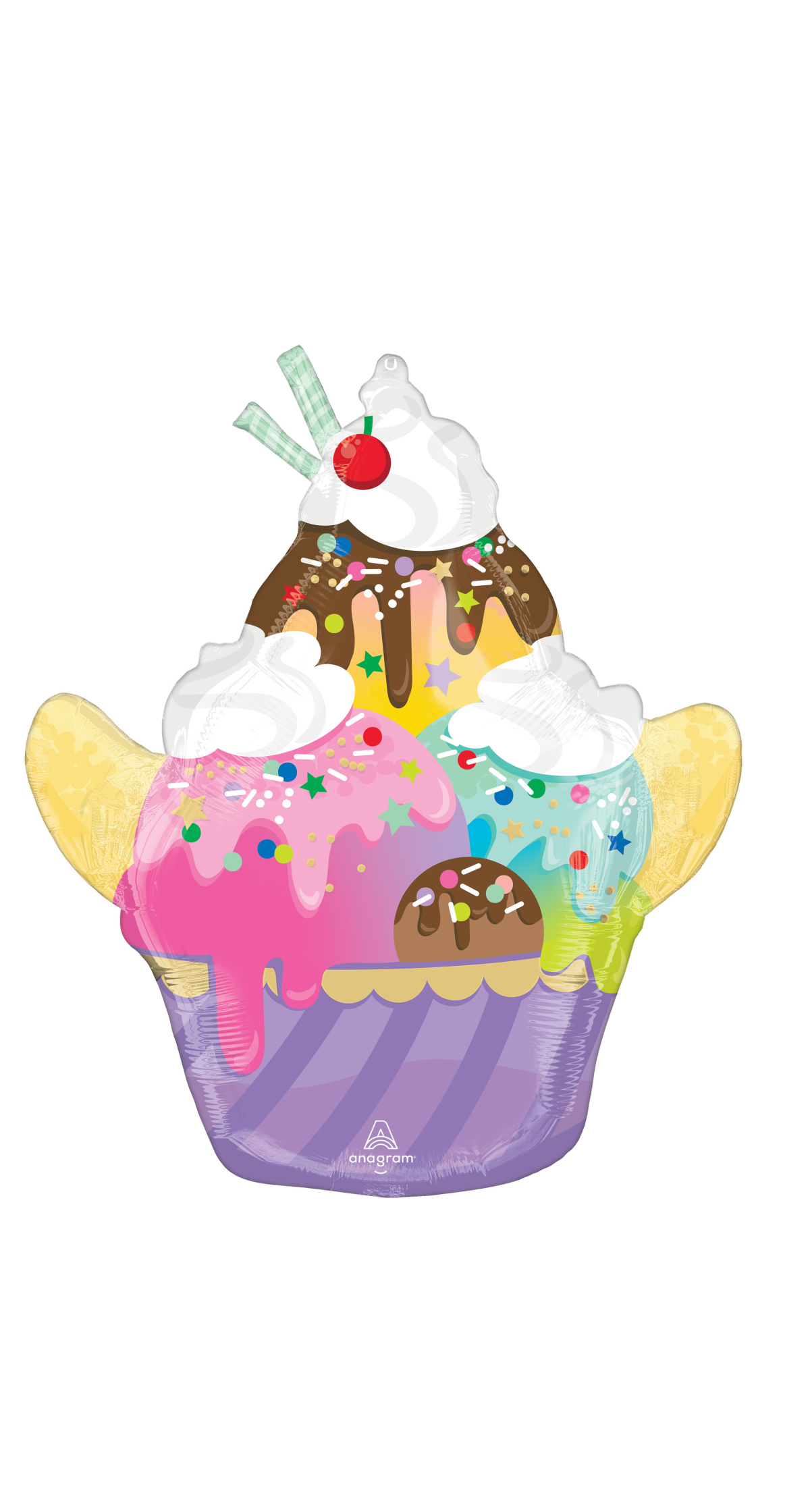 Here's the Scoop Sundae SuperShape Foil Balloon - 55cm x 66cm