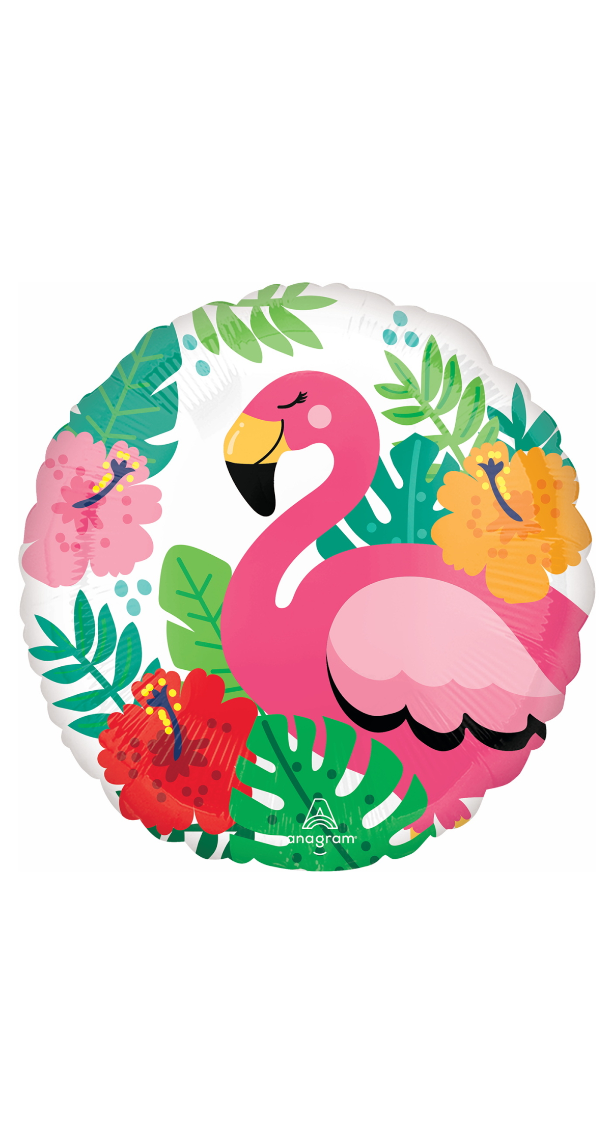 Let's Flamingle Standard Circle Foil Balloon 17" (42cm)