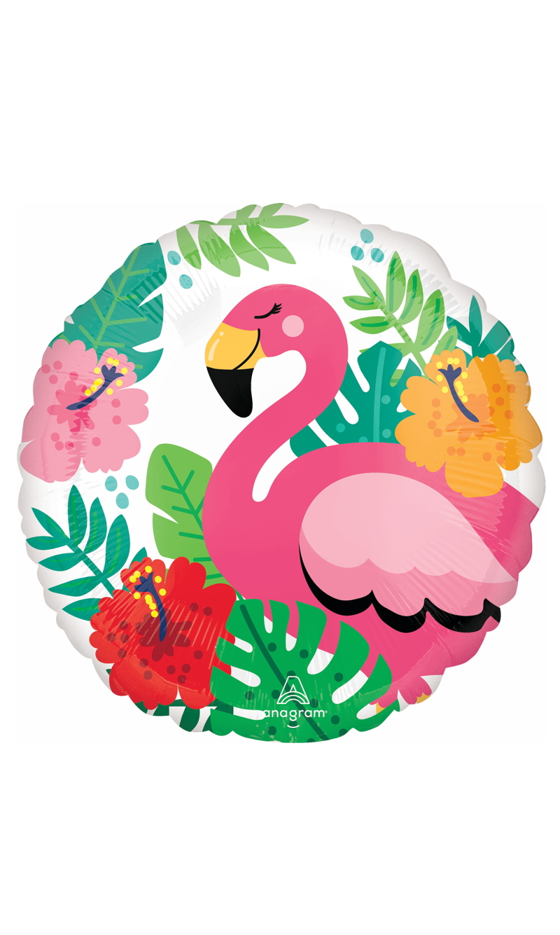 Let's Flamingle Standard Circle Foil Balloon 17" (42cm)