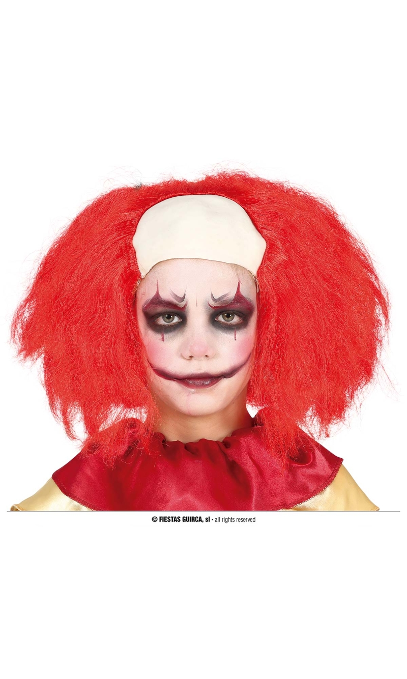 Red Bald Clown Wig - Child One Size