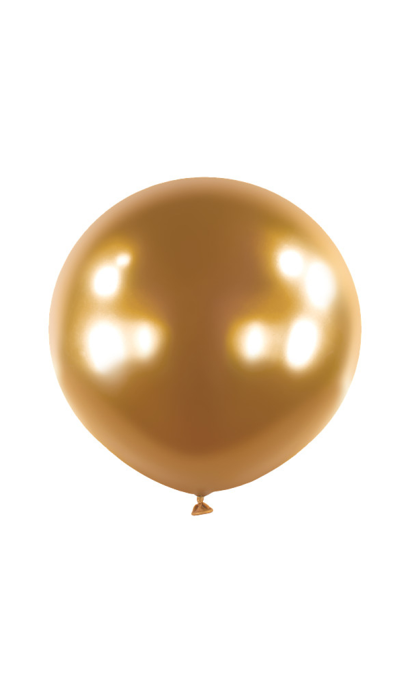 Anagram Latex Balloon - Satin Luxe™ Gold Sateen  24" RND - 4pcs