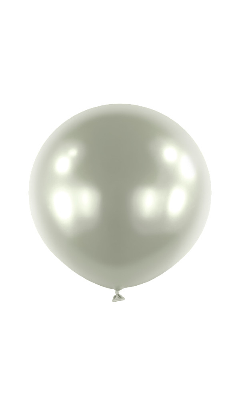 Anagram Latex Balloon - Satin Luxe™ Platinum  24" RND - 4pcs