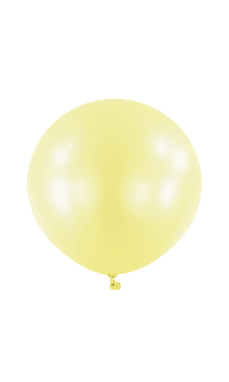 Anagram Latex Balloon - Macaron Lemon  24" RND - 4pcs