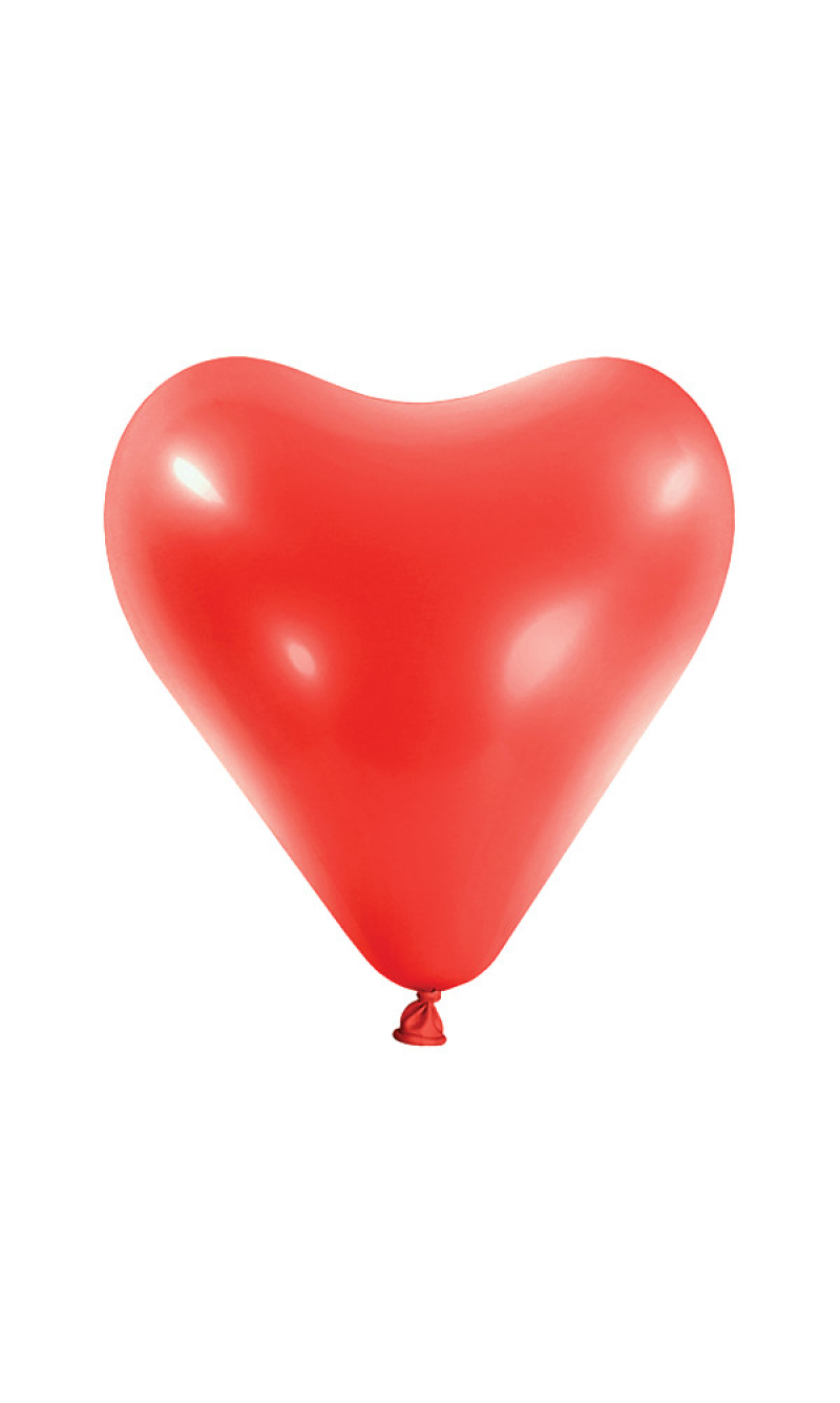 Anagram Heart Latex Balloon - Standard Apple Red  12" HRT - 50pcs