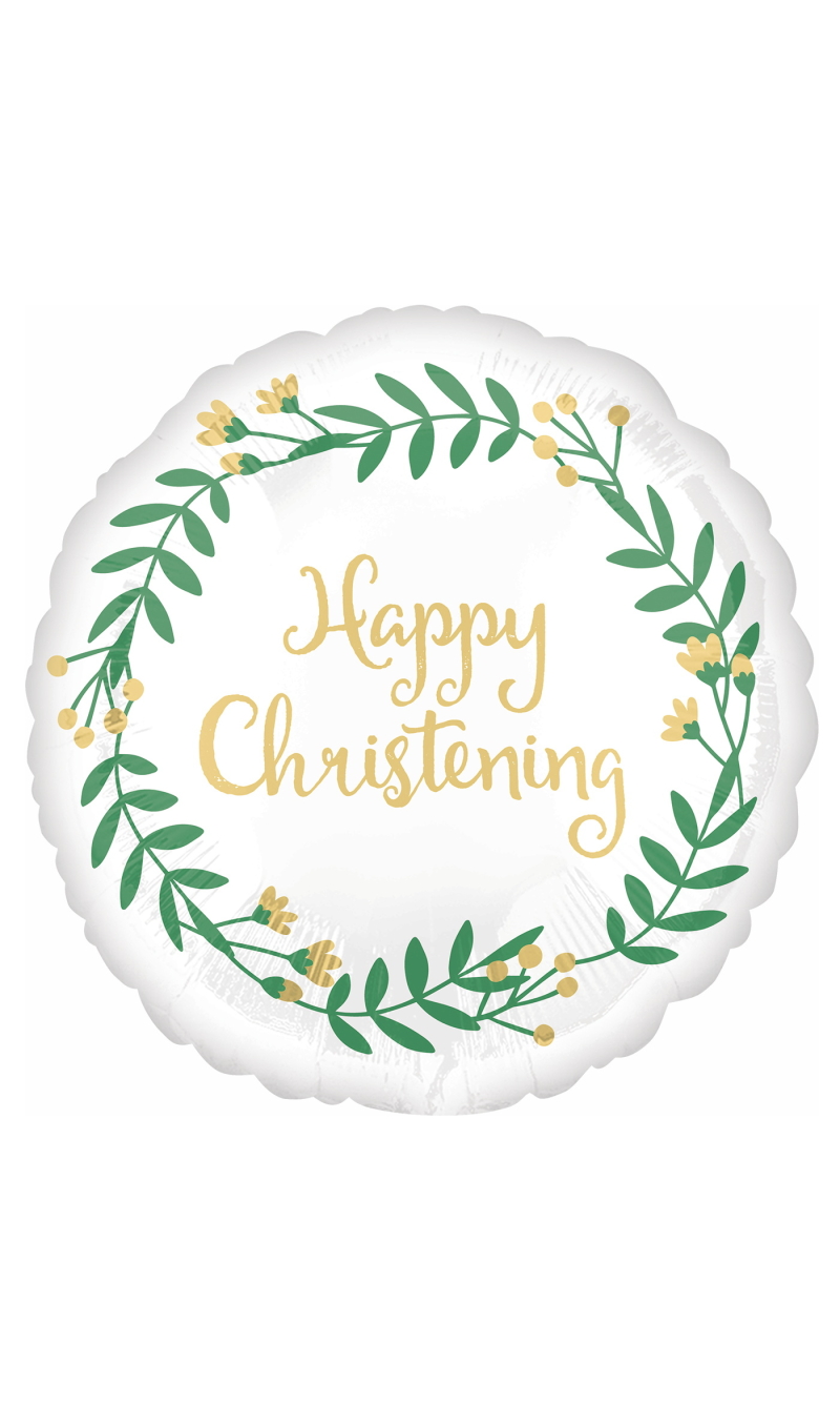 On Your Christening Standard Circle Foil Balloon 17" (42cm)