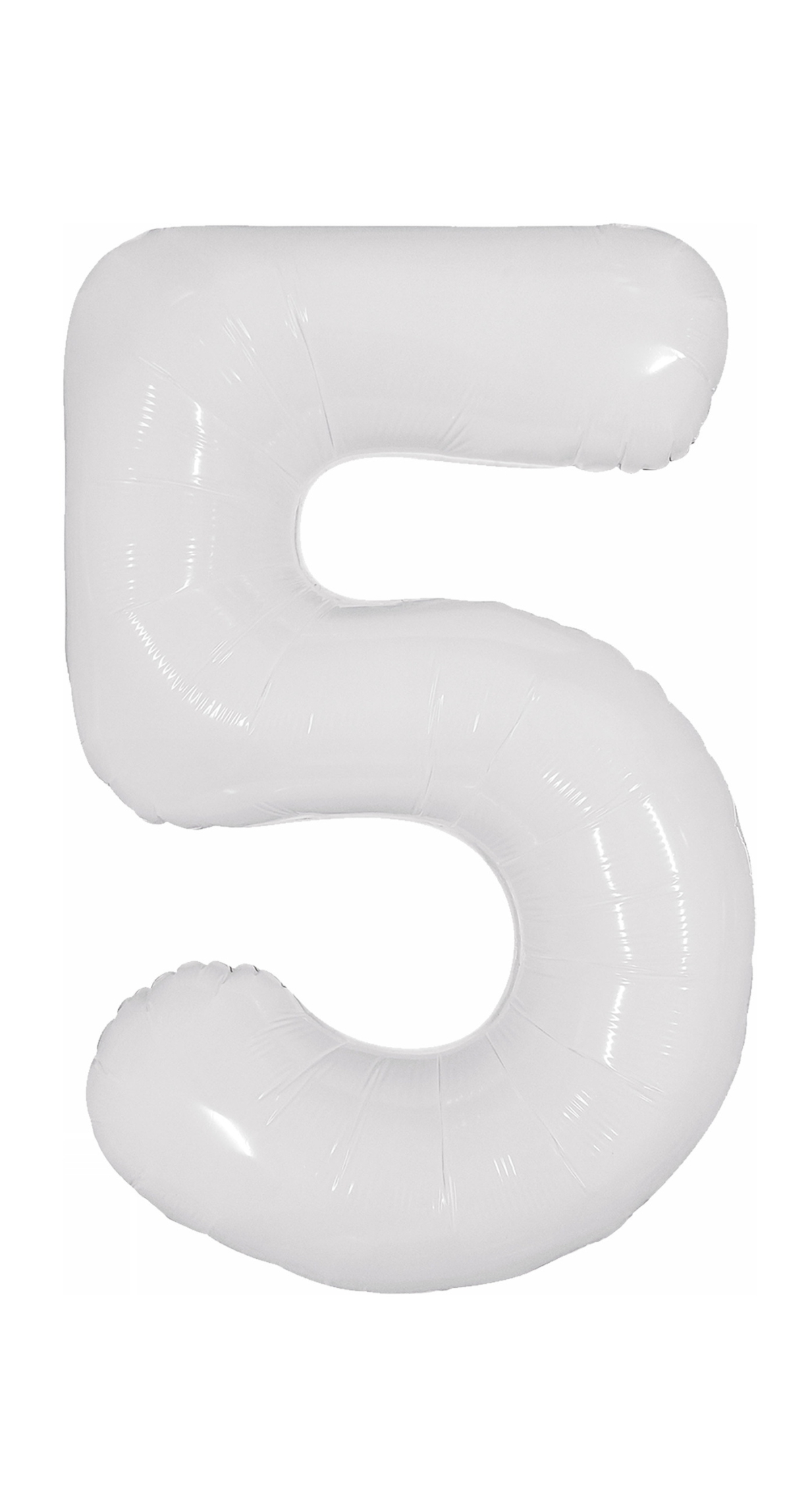 40 Inch Foil Balloon Number 5 - White