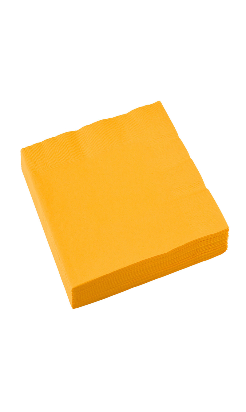 Napkins Sunshine Yellow 33 x 33cm - 20pk