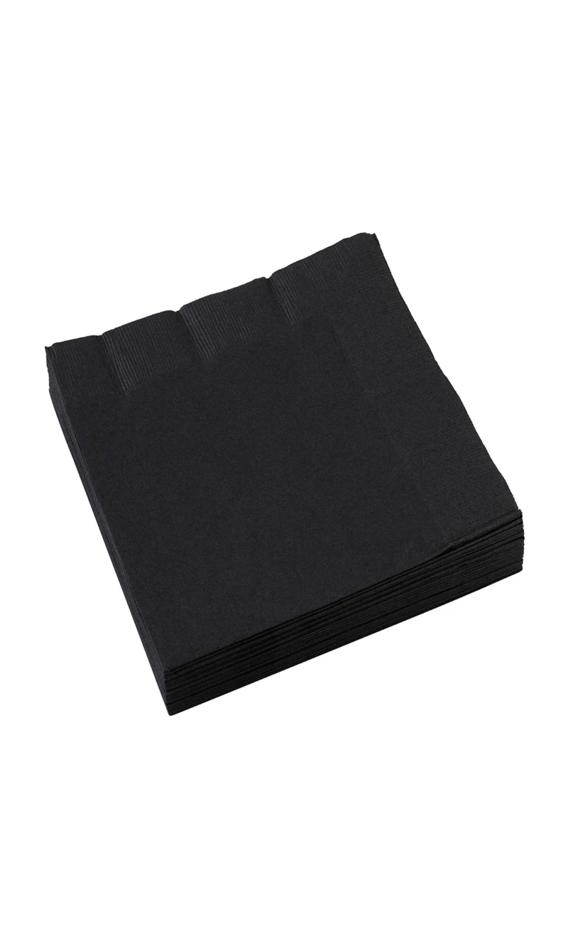 Napkins Black 33 x 33cm - 20pk
