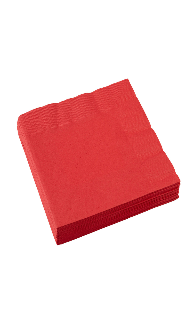 Napkins Apple Red 33 x 33cm - 20pk