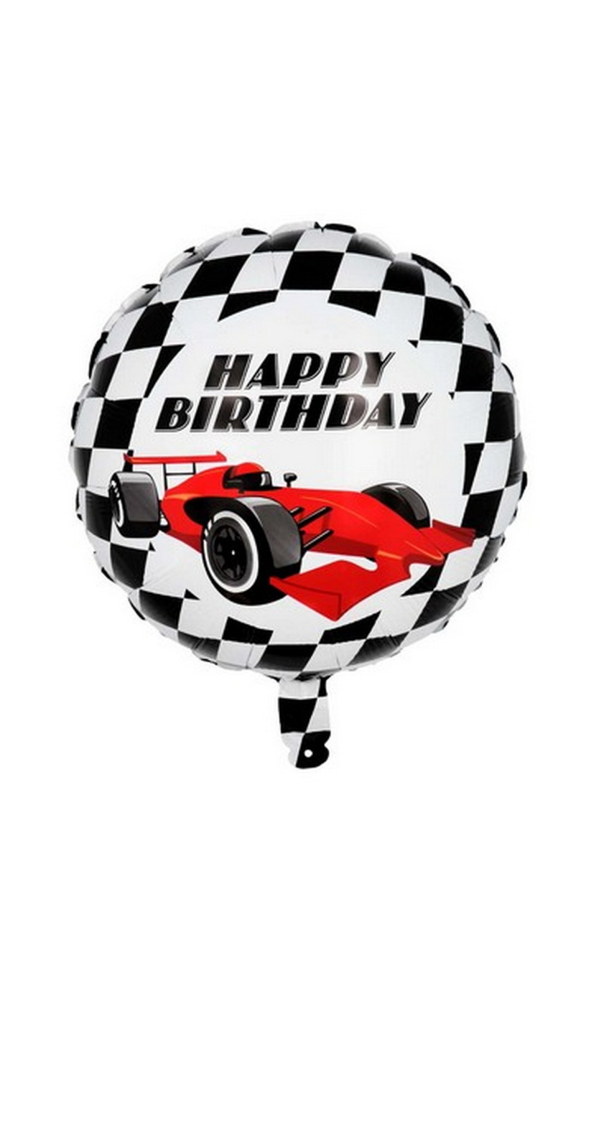 Happy Birthday Racing Foil Balloon 45cm