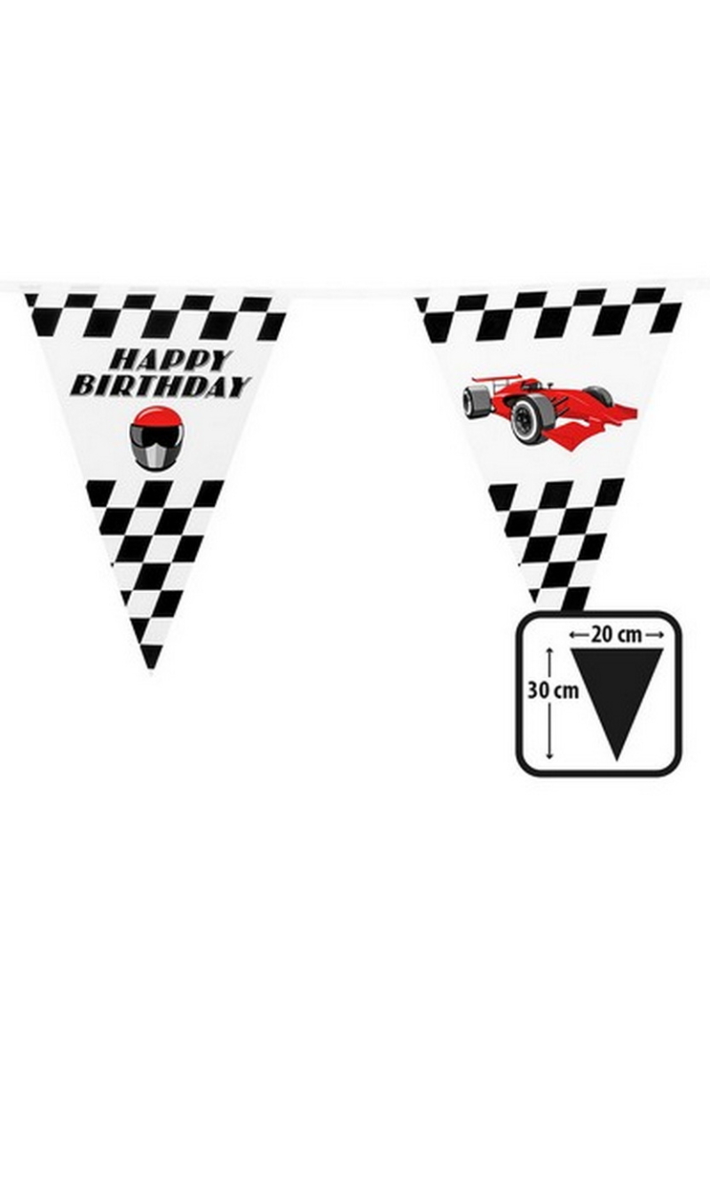Happy Birthday Racing Bunting Banner - 6m