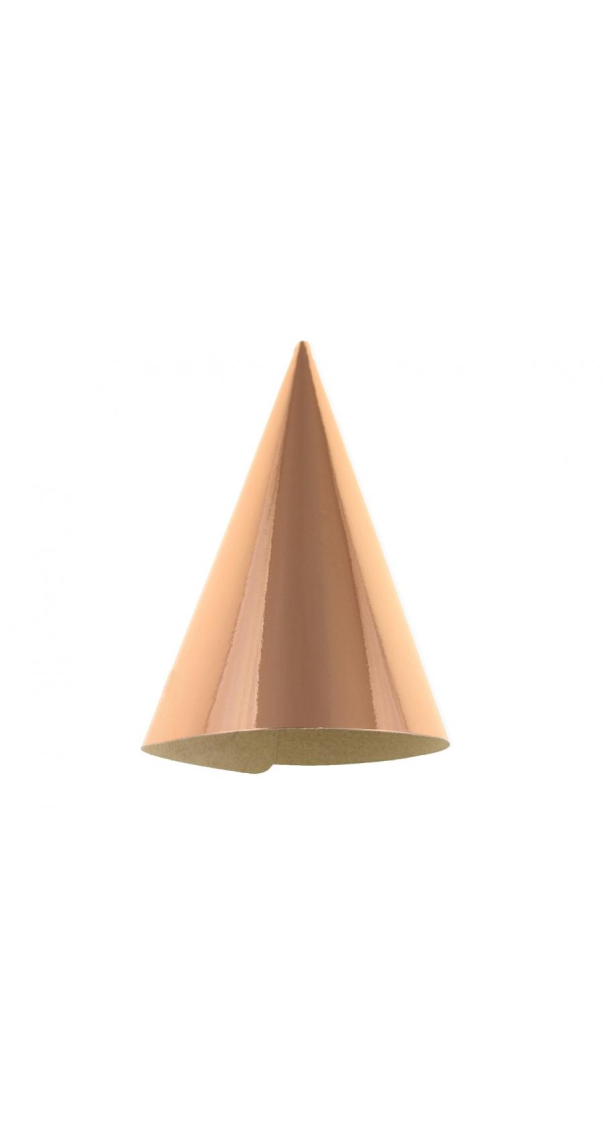 Party Hats Metallic Rose Gold - 6pk