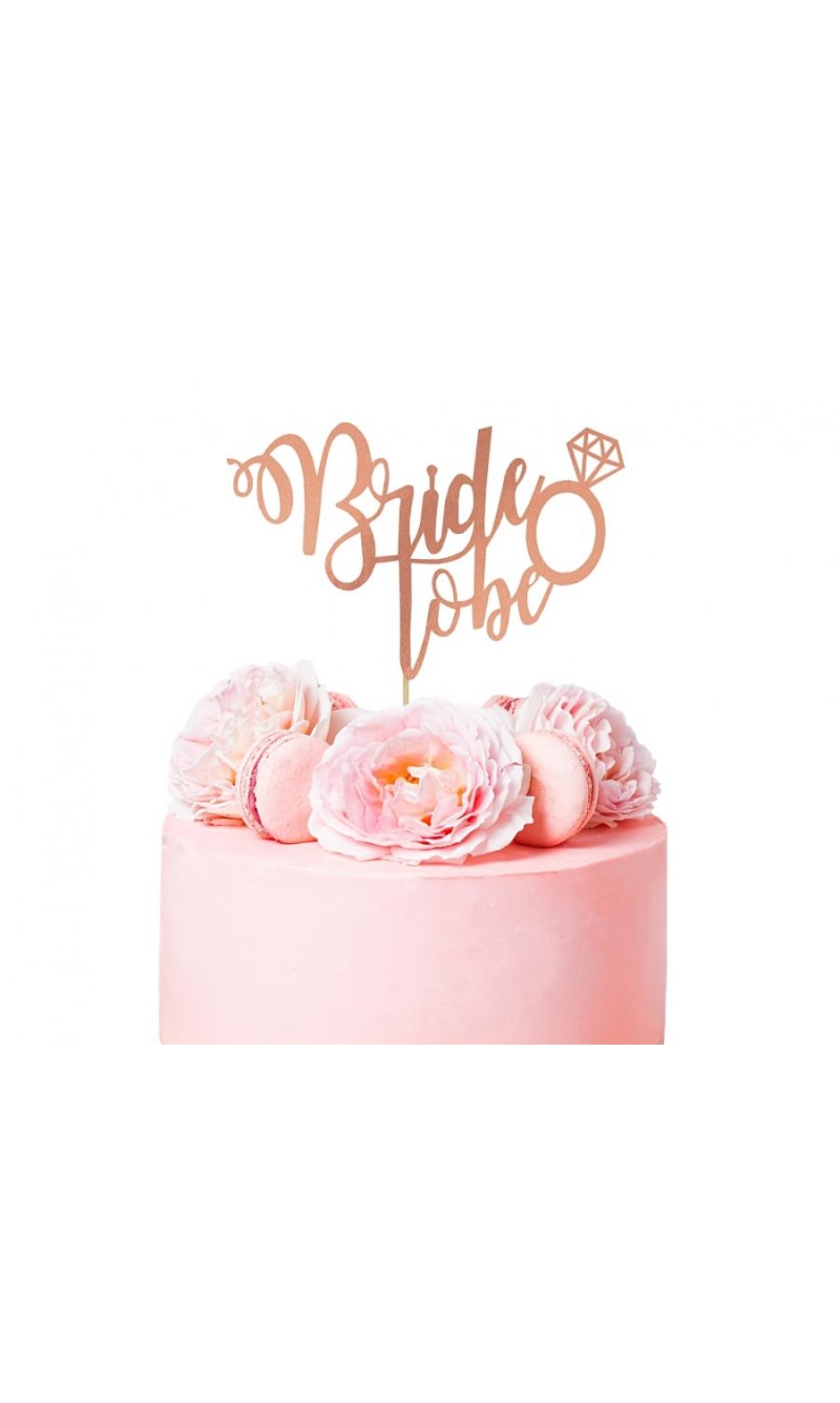 Bride To Be Cake Topper - Rose Gold