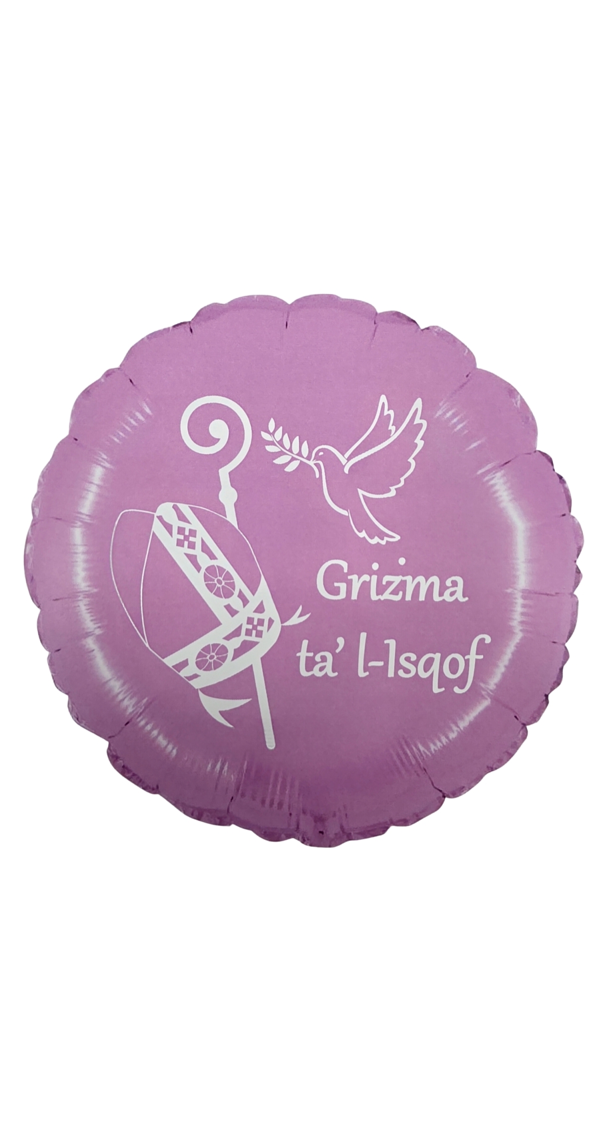 Grizma ta' l-isqof Confirmation Pink - 18" Foil Balloon