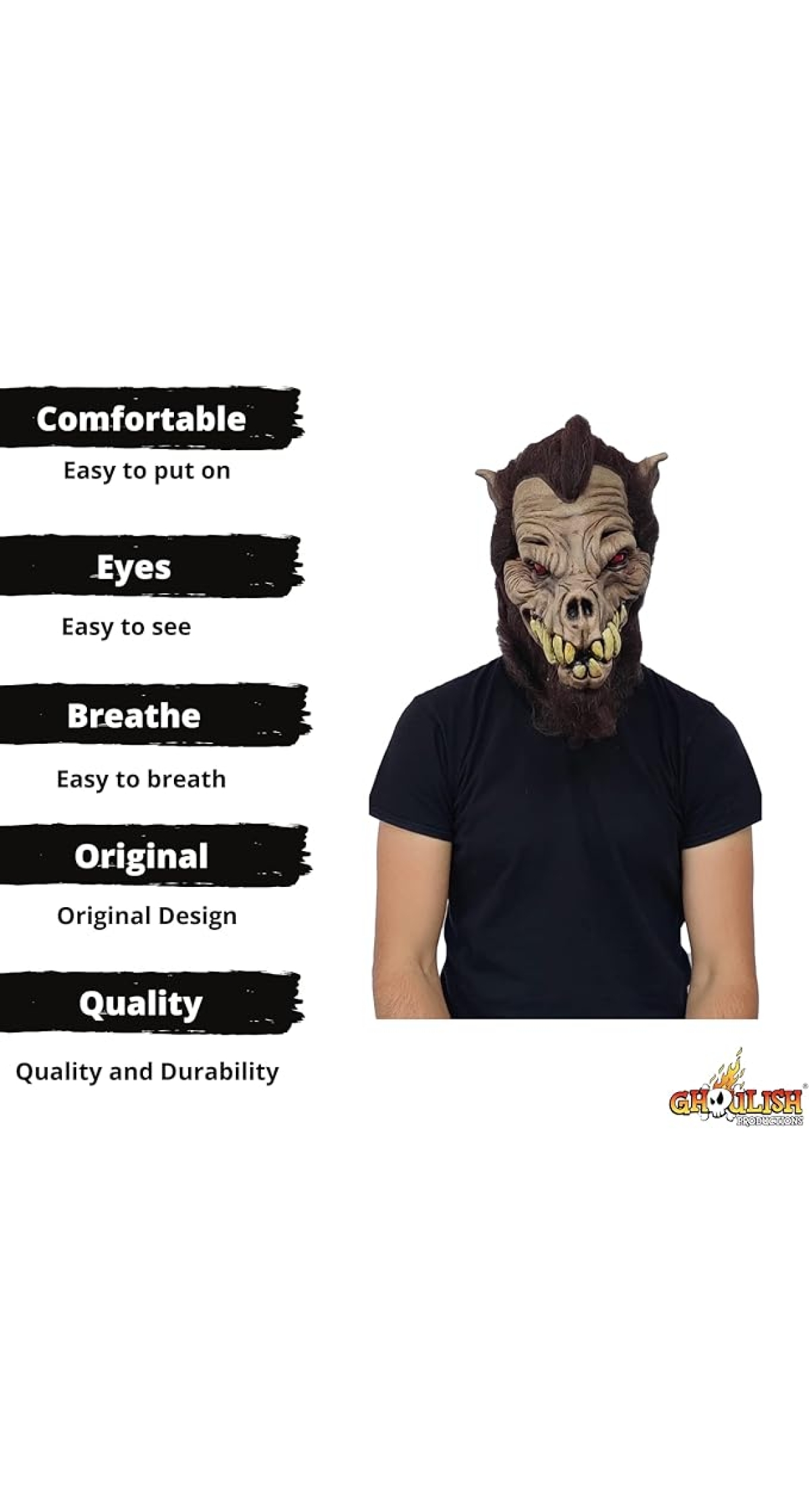 Hound Latex Mask (Ghoulish) - Adult One Size - Image 4