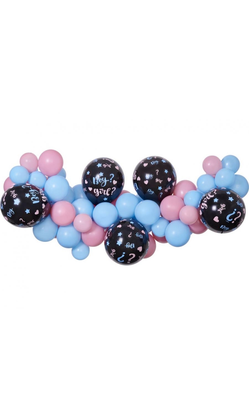 Balloon Garland Kit Gender Reveal He or She? - 65pcs