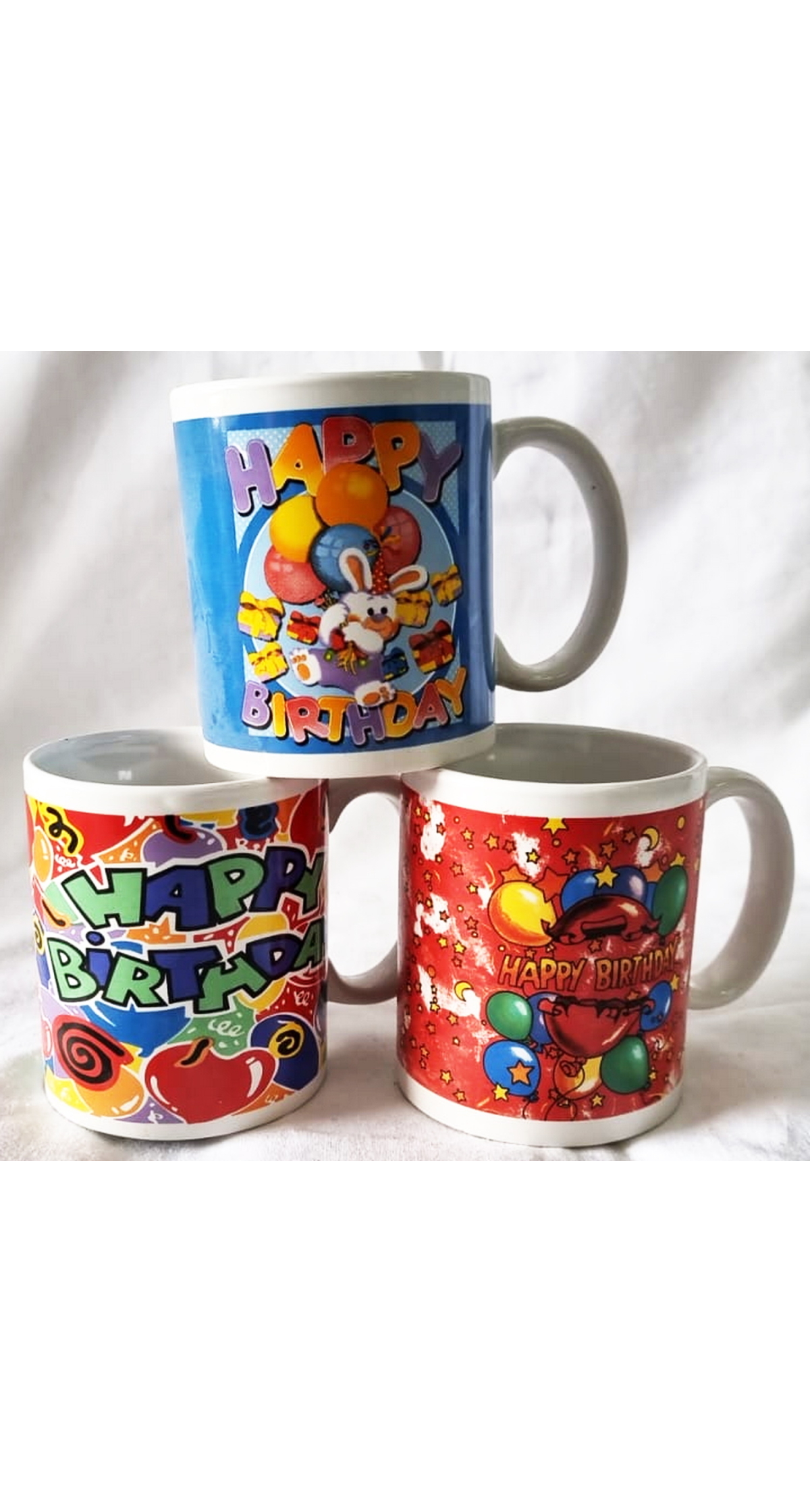 Happy Birthday Gift Mug Assorted Designs - 8cm