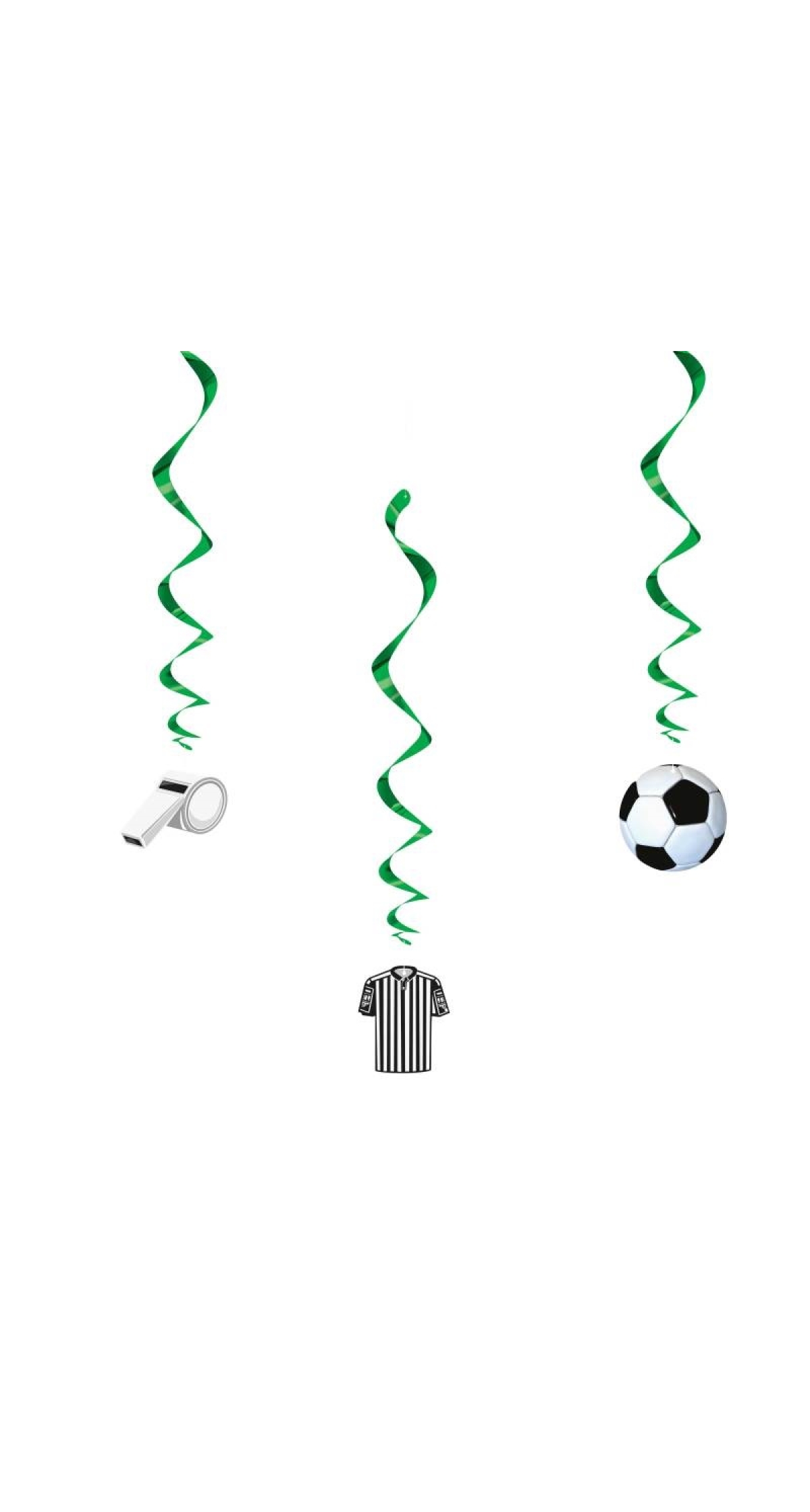 Football Hanging Swirl Decorations - 3pk