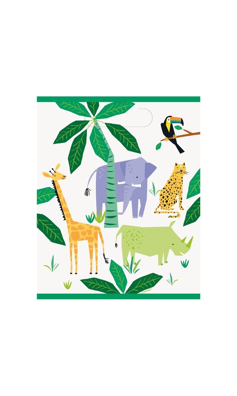 Animal Safari Party Favor Loot Bags - 8pk