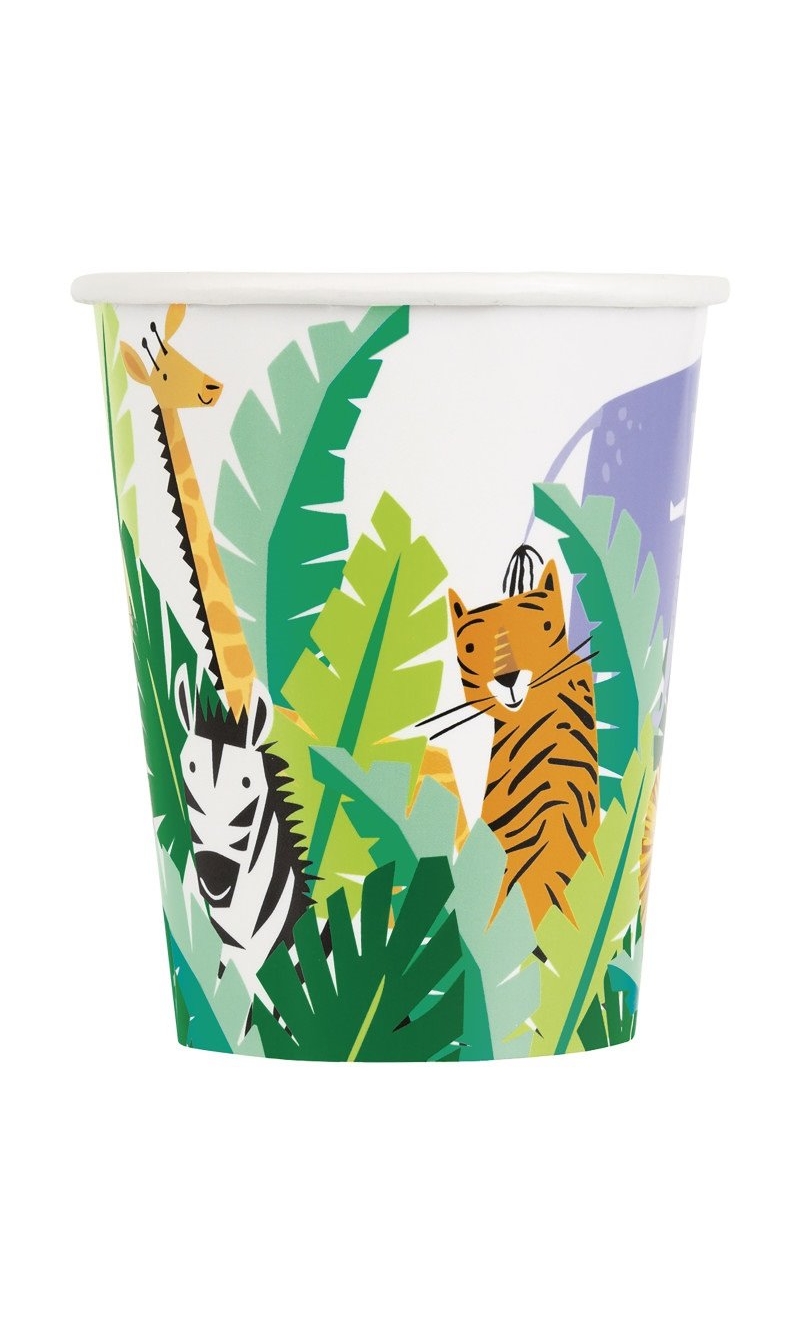 Animal Safari 266ml Party Paper Cups - 8pk