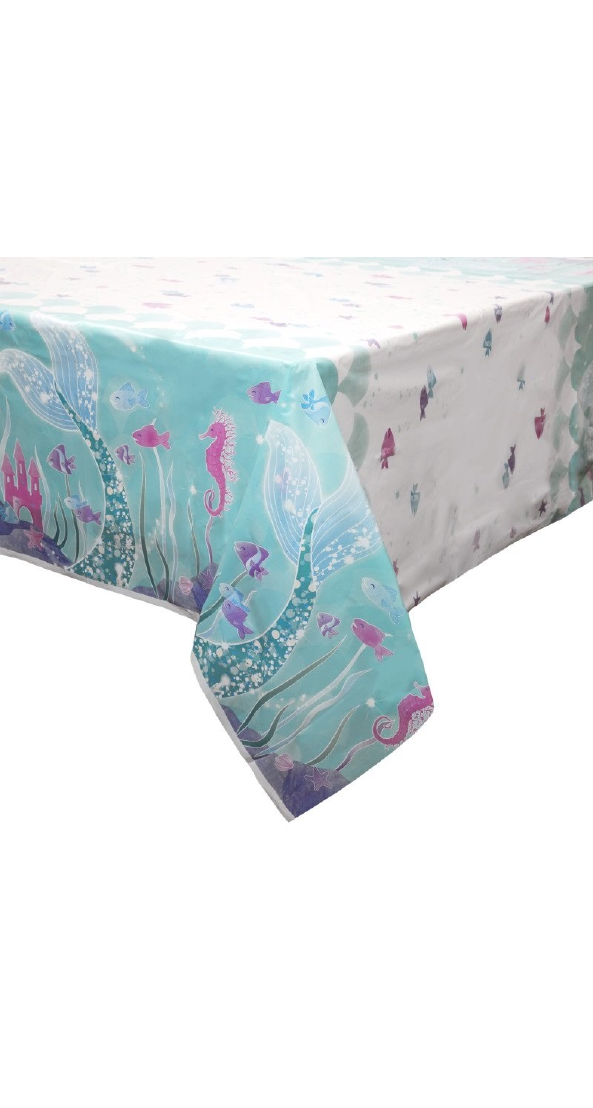 Mermaid Rectangular Plastic Table Cover - 137 x 213cm