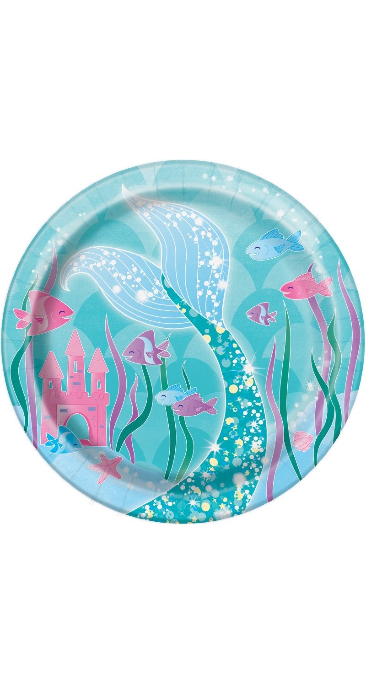 Mermaid Round 7" Dessert Plates - 8pk