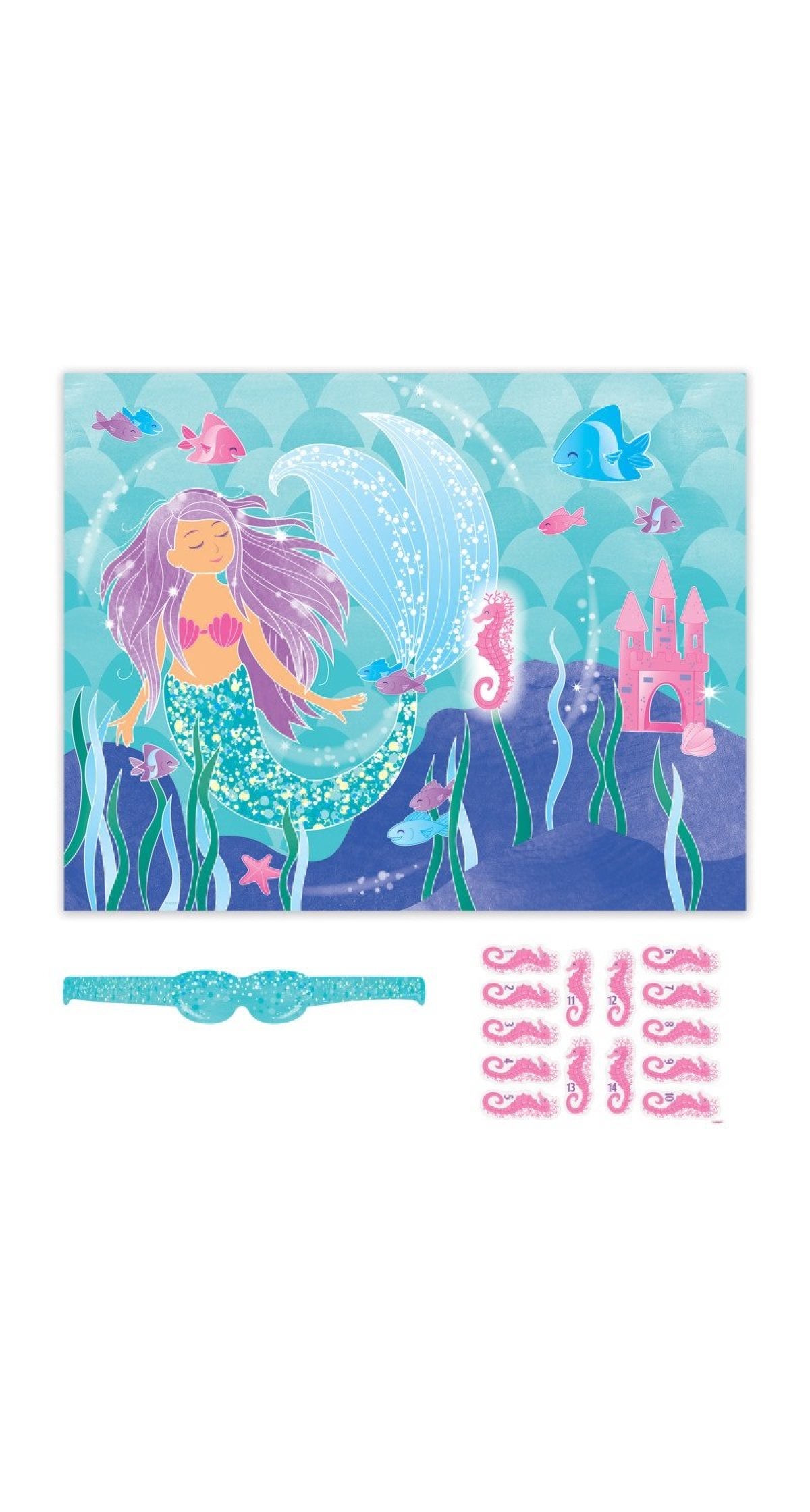 Mermaid Party Game for 14 Kids (1 Set)