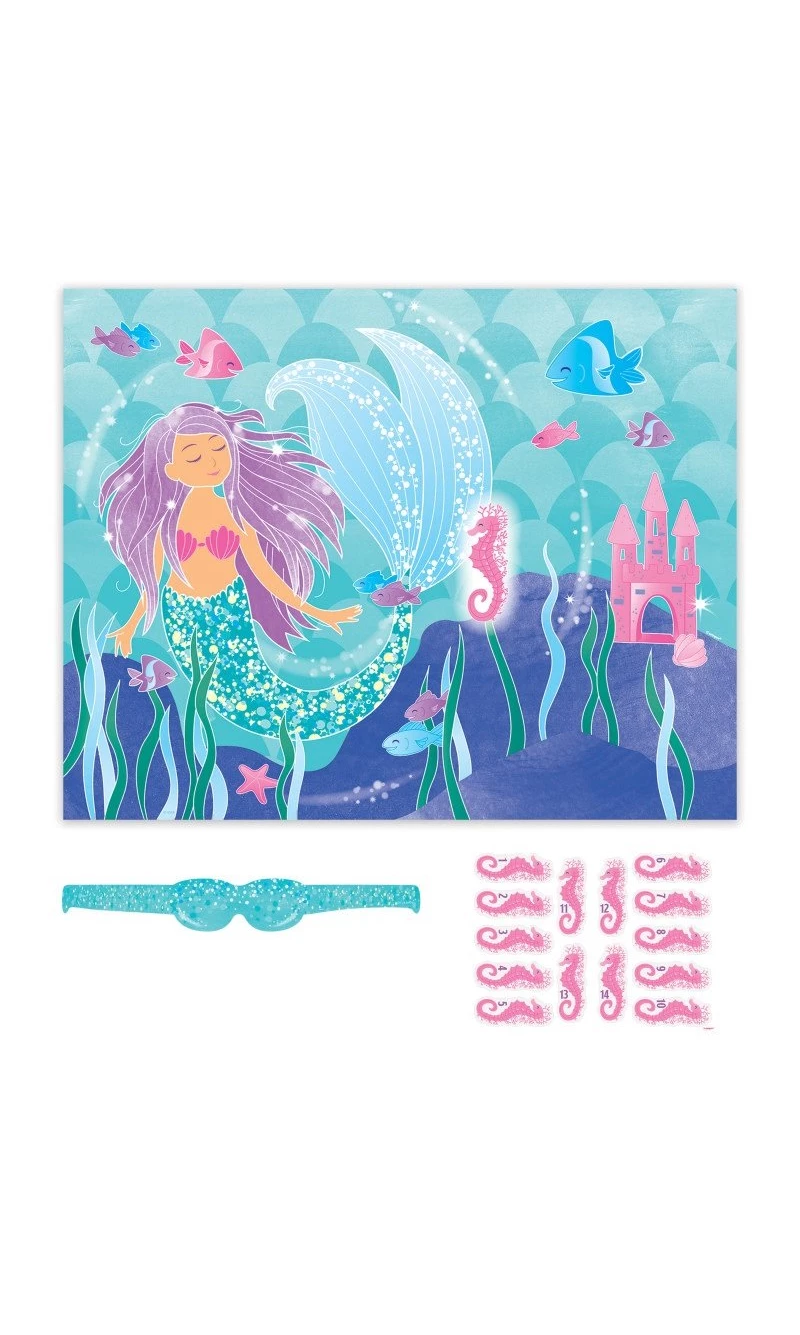 Mermaid Party Game for 14 Kids (1 Set)