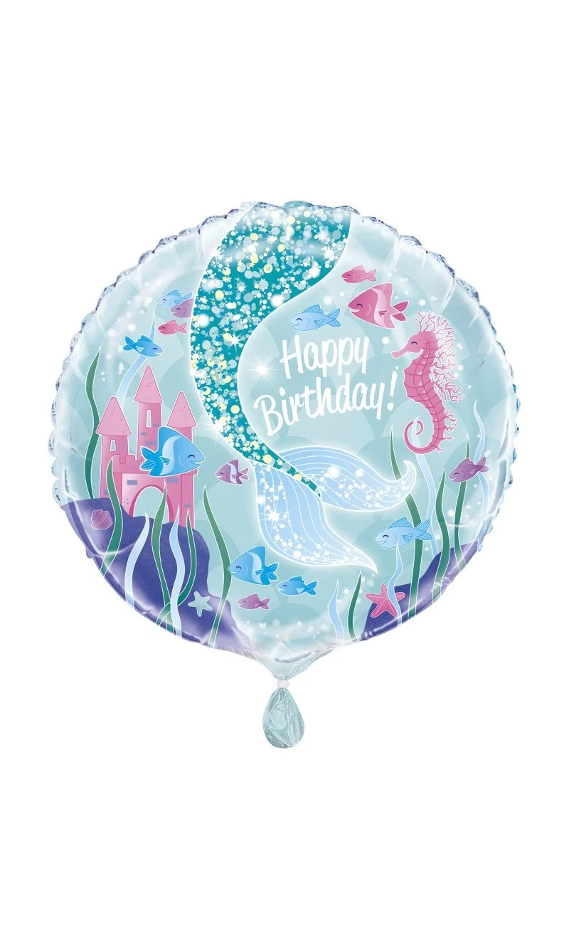 Mermaid Happy Birthday 18" Foil Balloon